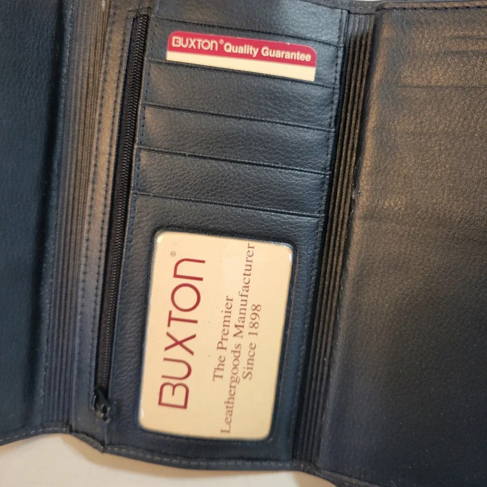 Buxton black leather